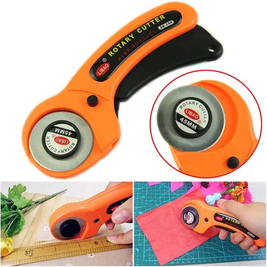 45mm Rotary Cutter Premium Quilters Sewing Quilting Fabric C，1PCS