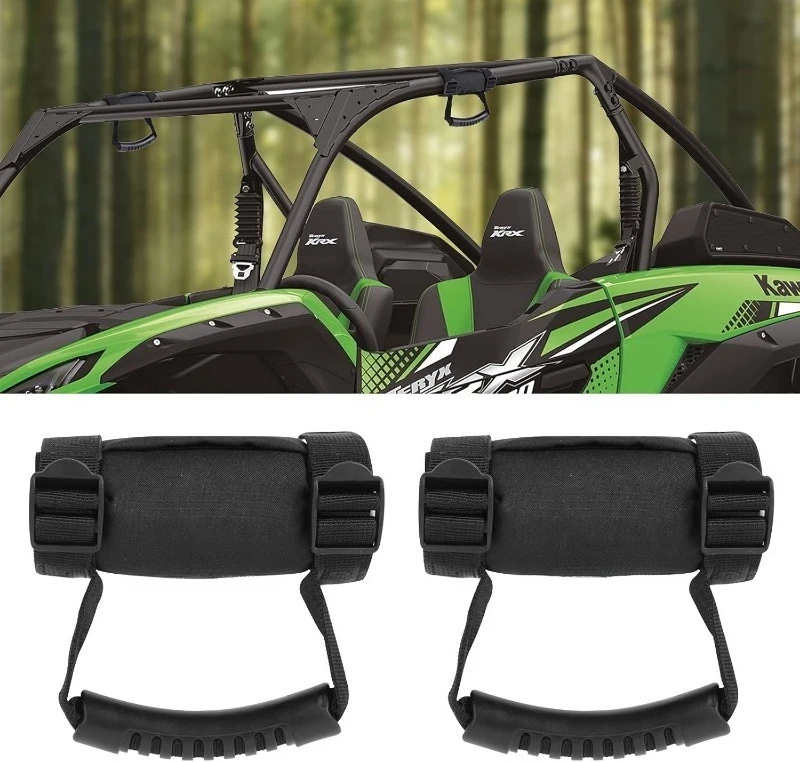 Empuñaduras de agarre de barra antivuelco UTV, para barra antivuelco de 1,5"-2" compatible con Polaris RZR, Can Am, Gator, Kawasaki, Wildcat (paquete de 2)