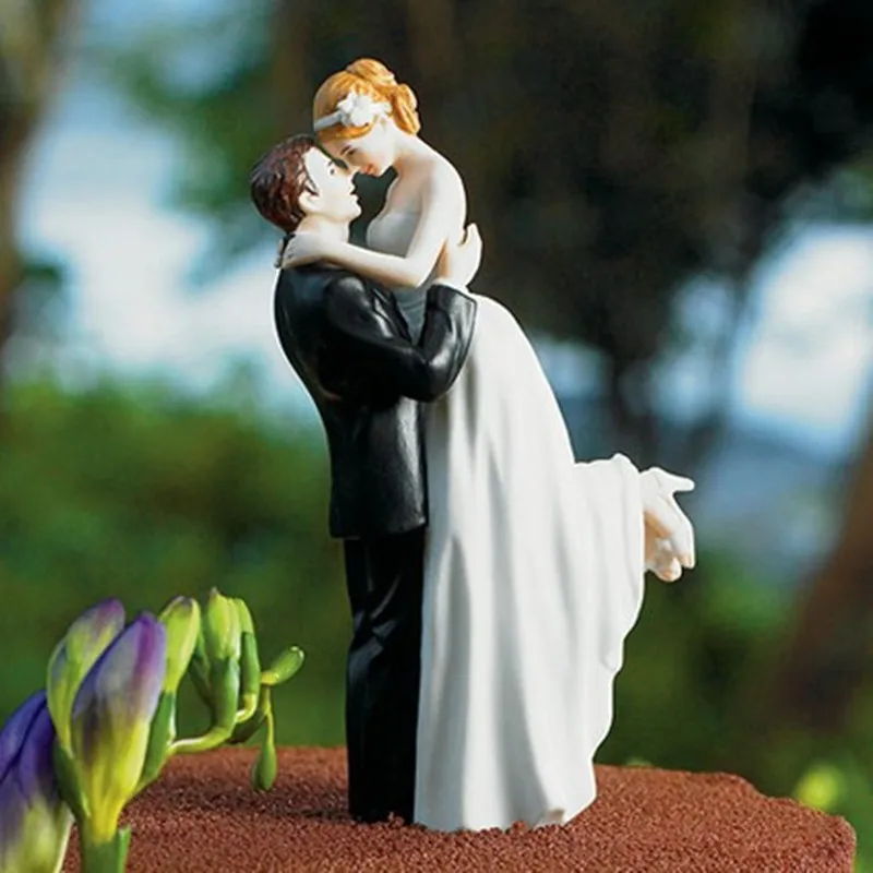 New Cake Toppers Dolls Bride and Groom Figurines Funny Wedding Cake Toppers Stand Topper Decoration Supplies Marry Figurine