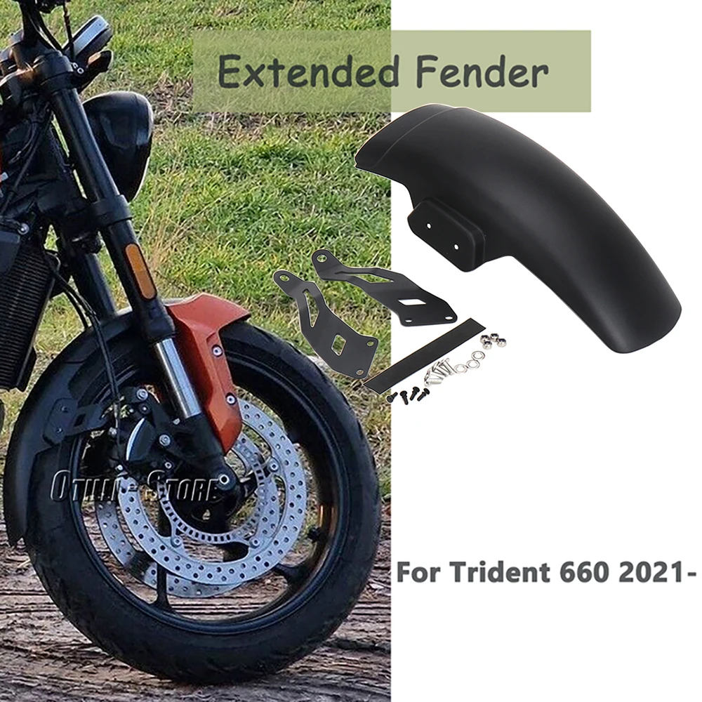 New Motorcycle Accessories Front Mudguard Fender Extender Extension Kit For Trident660 Trident 660 trident TRIDENT 660 2021-2024