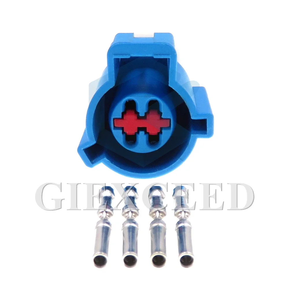 2 Sets 4 Pin Auto Modification Accessories Wire Harness Sealed Socket For Car 1.5 Series Blue Waterproof AC Assembly Connector