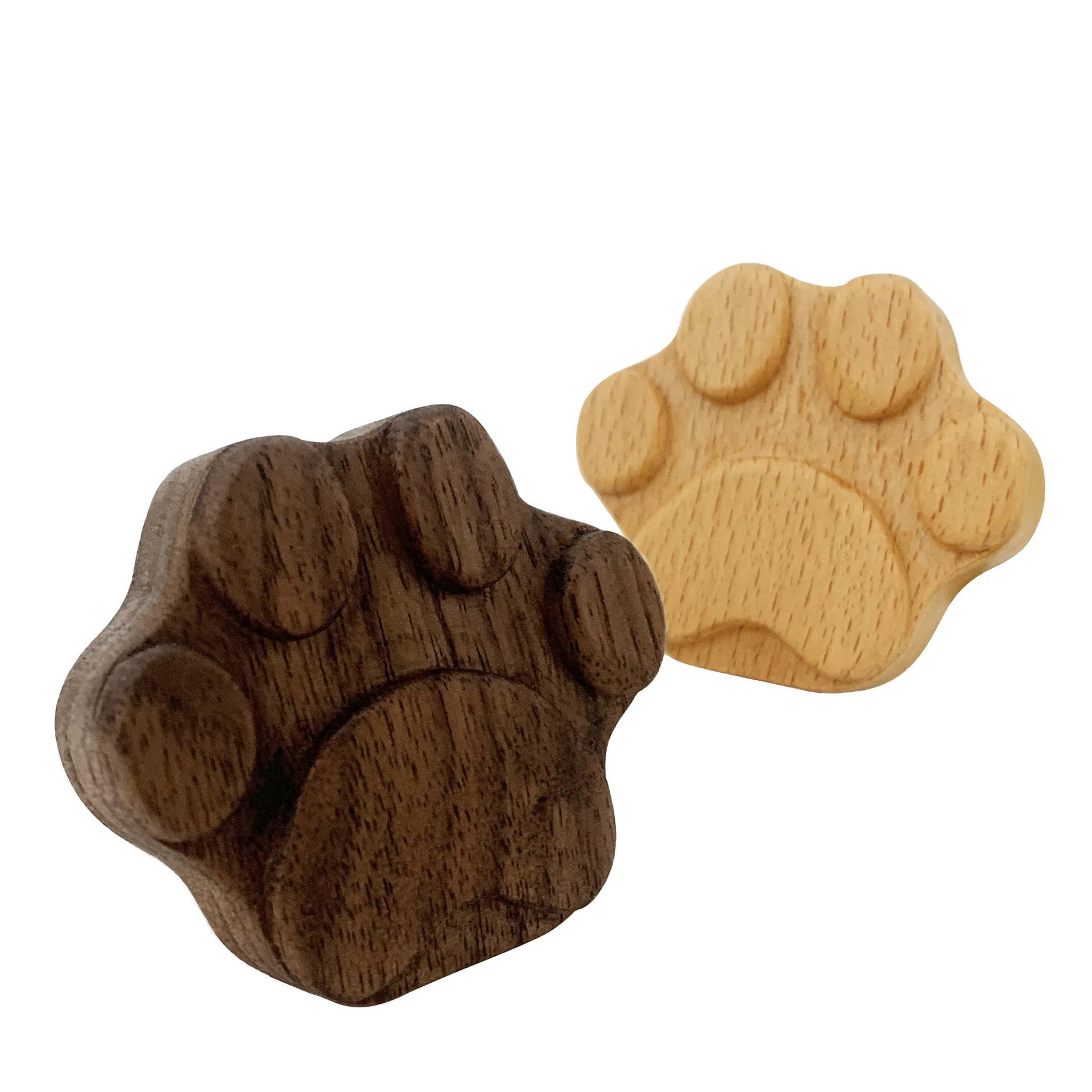 Solid wood three-dimensional cat claw handle wardrobe door handle bedside table drawer beech cartoon cute