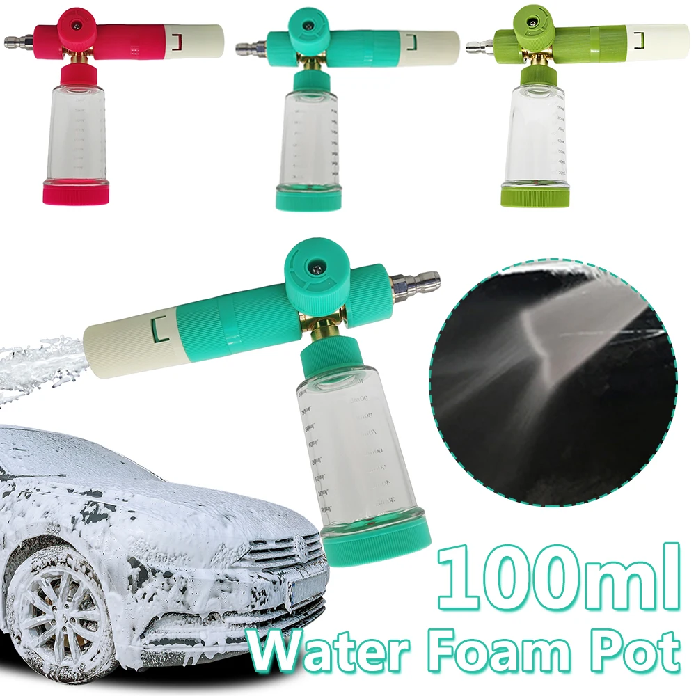 

100ml Water Foam Pot with 1/4 Inch Quick Connector Soap Foam Spray Bottle Car Wash Foam Sprayer for Cleaning Cars SUVs