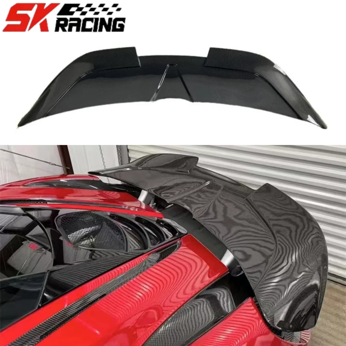 

New Spoiler Wing Fits For Mclaren 720S Coupe 2017-2022 Real Carbon Fiber Rear Trunk Spoilers Wings Car Accessories Decorative