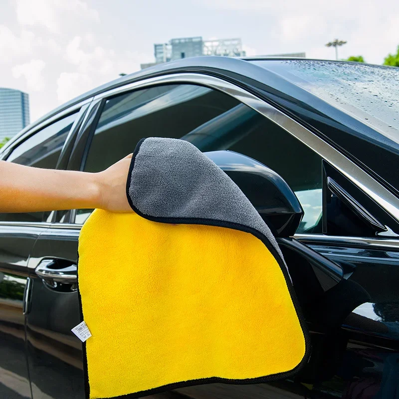 Toalla de lavado de coches de lana Coral de microfibra de alta calidad, cuidado de los detalles del coche, paño de secado y limpieza, accesorios