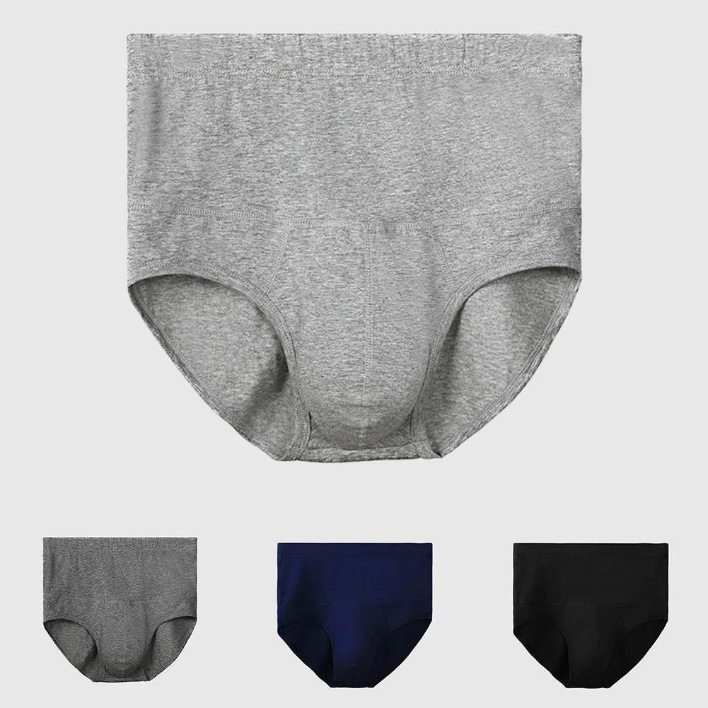 

Men Cotton Soft Lingerie High Waist Seamless Soft Brief Mens Sexy Underwear Stretch Sporty Solid Color Trunks Breathable Panties