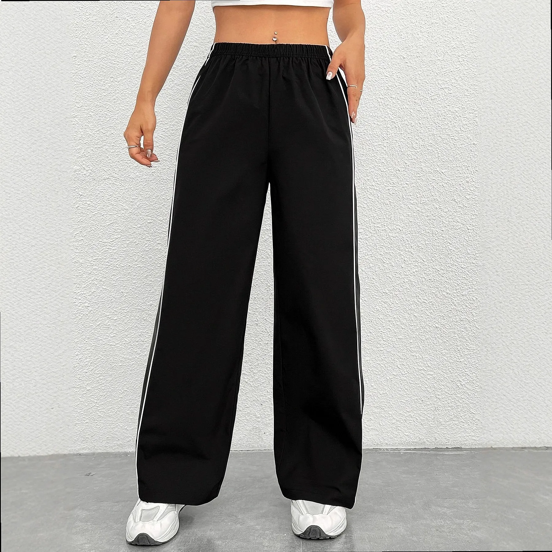 Elegant Spring Summer Women Casual Pants Jumpsuit Playsuit Overall Blouse Top Matching Set