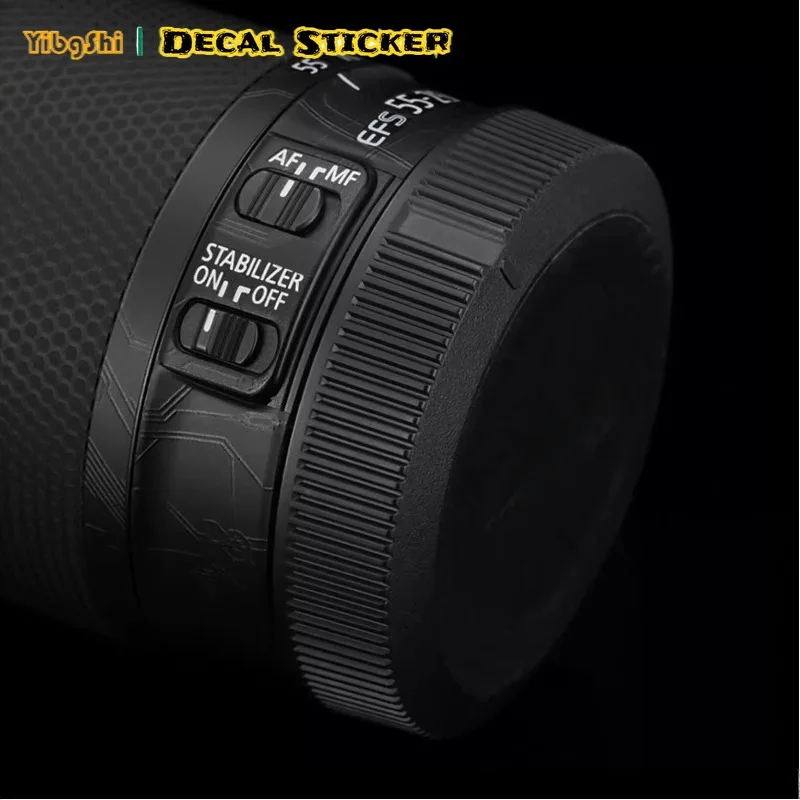 لكانون EF-S 55-250 مللي متر F4-5.6 IS STM عدسة ملصق مائي الجلد لكانون 55-250 F4-5.6 عدسة ملصقات EFS55250 التفاف غطاء #6