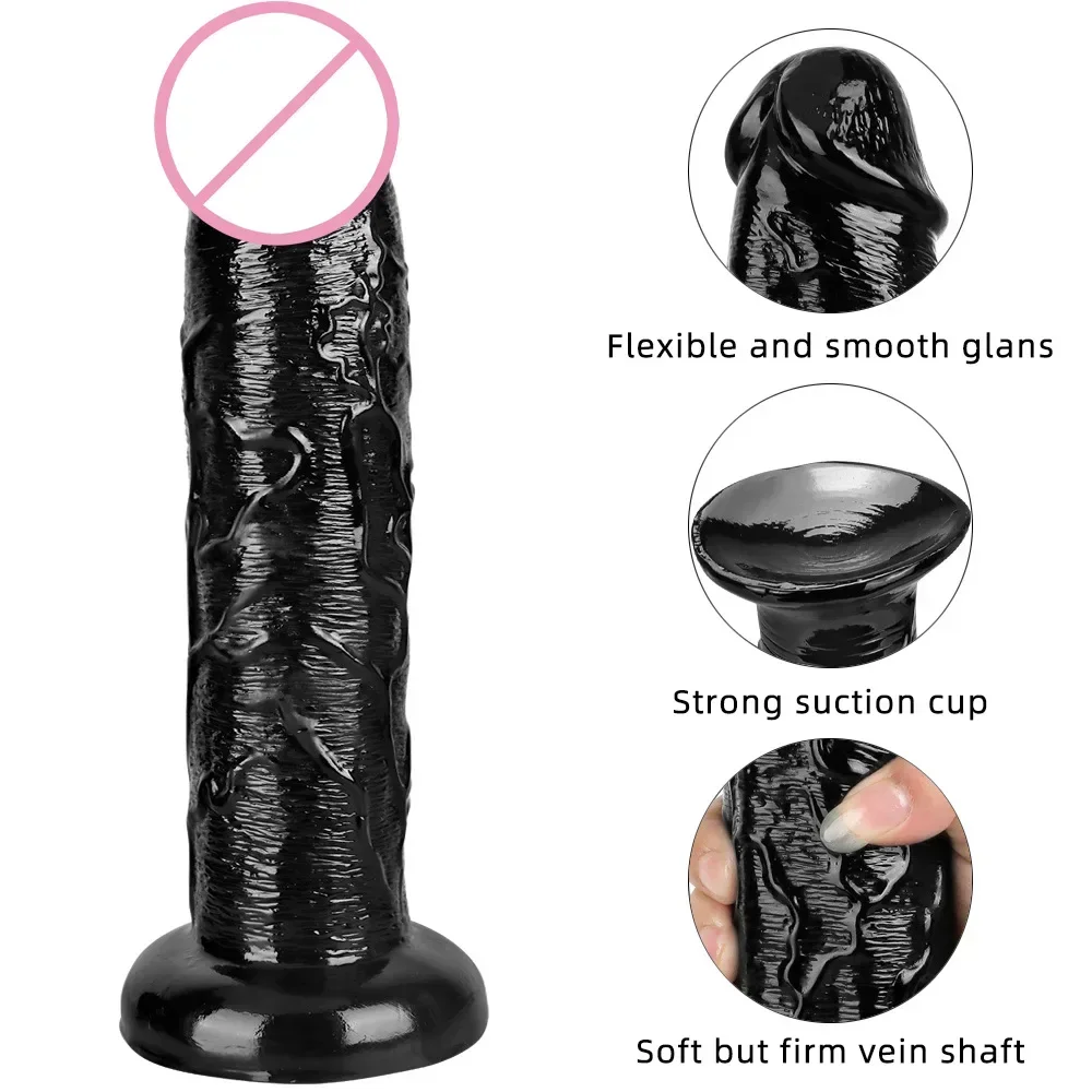 35/27/26/23/22.5cm PVC Simulation Penis Real Vein Realistic Dildo with Strong Suction Cup Male Masturbator Sex Toy for Female