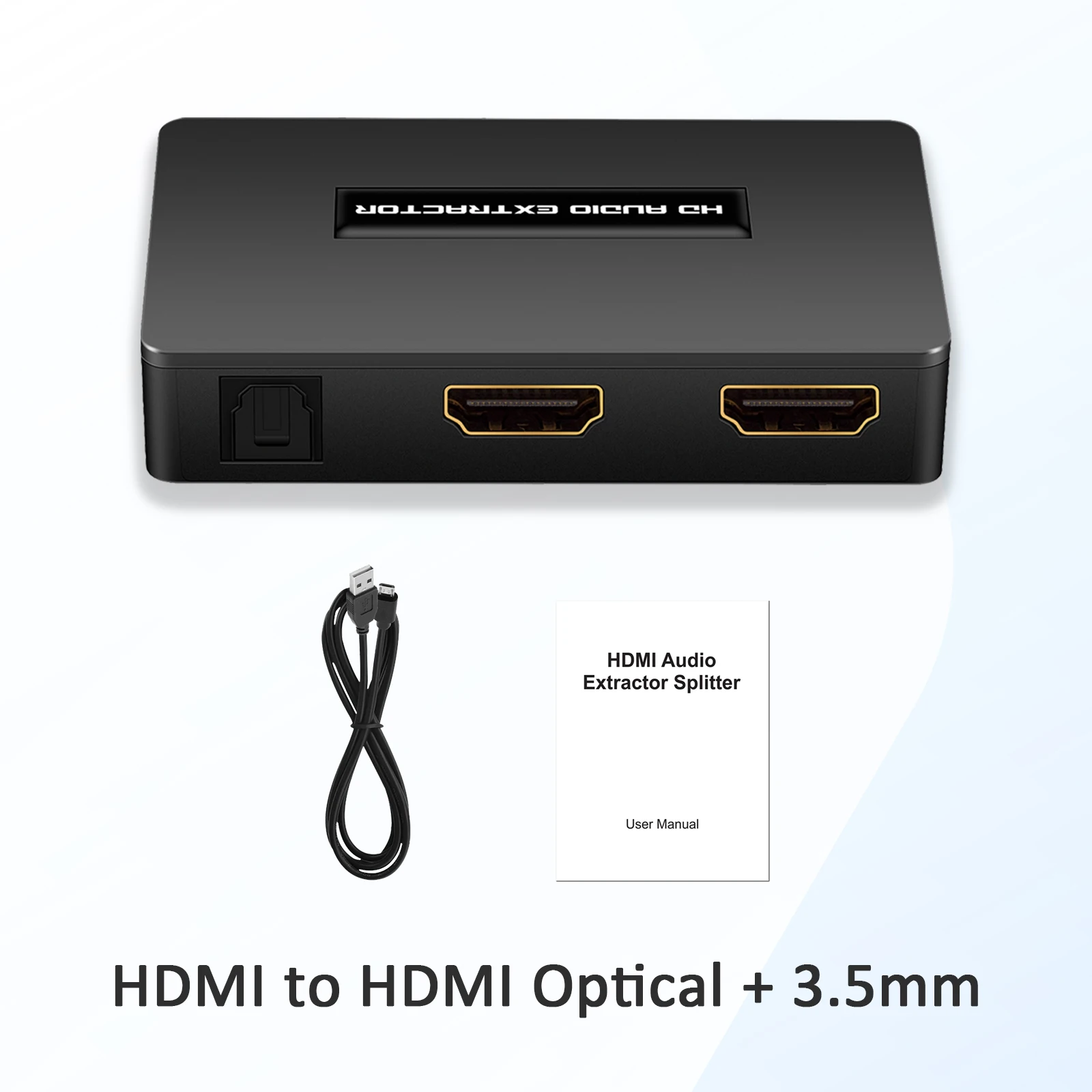 Extrator de Áudio Compatível com HDMI, Embedder de Áudio, Óptico, SPDIF, SPDIF, 1080P, 3D, Terno para Fire Stick, Xbox, Laptop, 1080P60hz