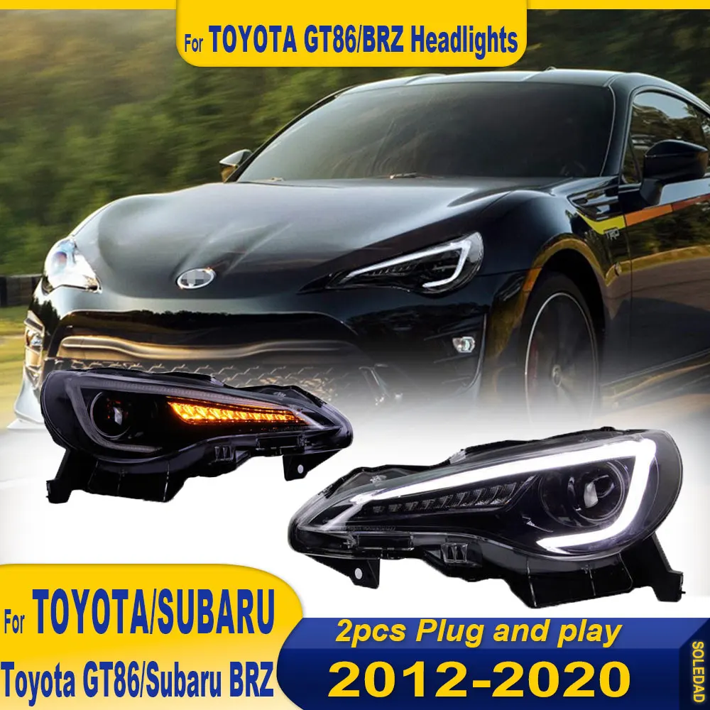 Car Styling Head Lamp for Subaru BRZ Headlights 2012-2020 for Toyota FT86 GT86 LED Headlight DRL Signal Hid Bi Xenon Accessories