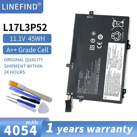 L17L3P52 레노버 ThinkPad L480 L490 L580 L590 L14 L15 시리즈 노트북 배터리 01AV464 L17M3P54 01AV465 L17C3P52 45Wh