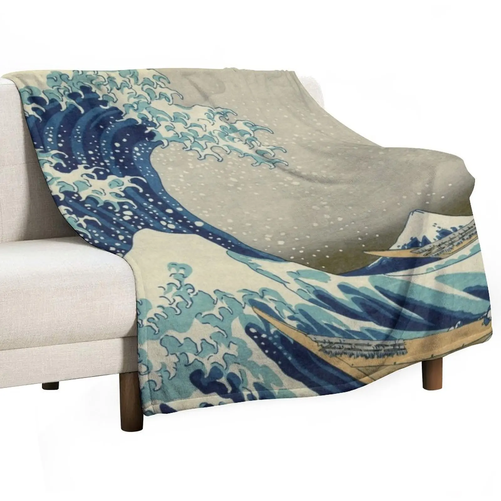 

The Classic Japanese Great Wave off Kanagawa by Hokusai Throw Blanket Tourist Heavy Warm Blankets