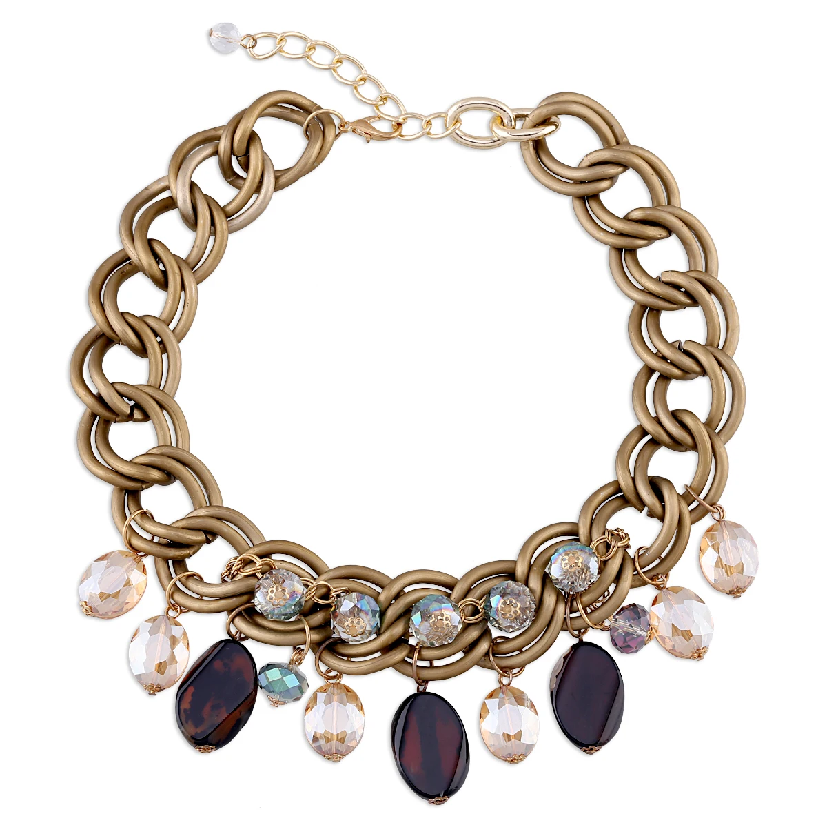 Luxury Handmade Statement Chunky Bib Necklace Fashion Chokers Necklaces Baroque Style Bohemia Collar Jewelry for Women Girls