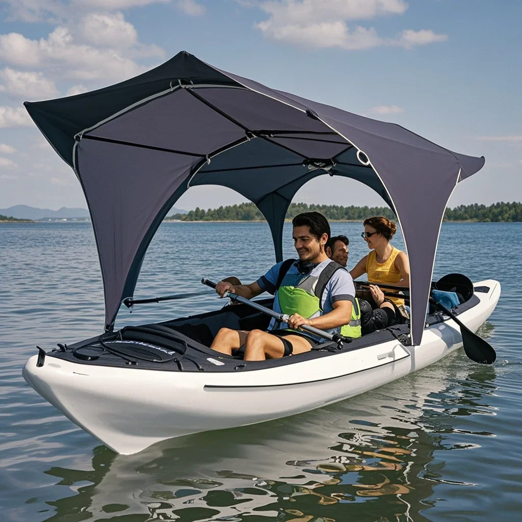 UV Sun Protection Inflatable Boat Tent Waterproof Awning Shelter For Canoe Kayak Sunshade From The Rain