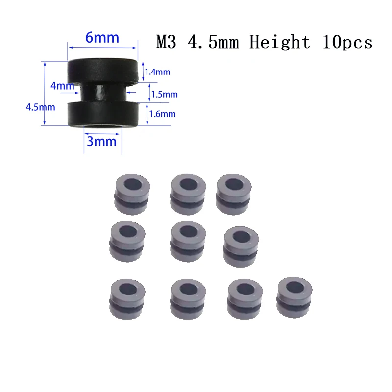 

10pcs M3 4.5 F4 F7 Flight Controller Anti Vibration Rubber Damper Balls For FPV Quadcopter M3 Soft Silicone V2 Upgraded