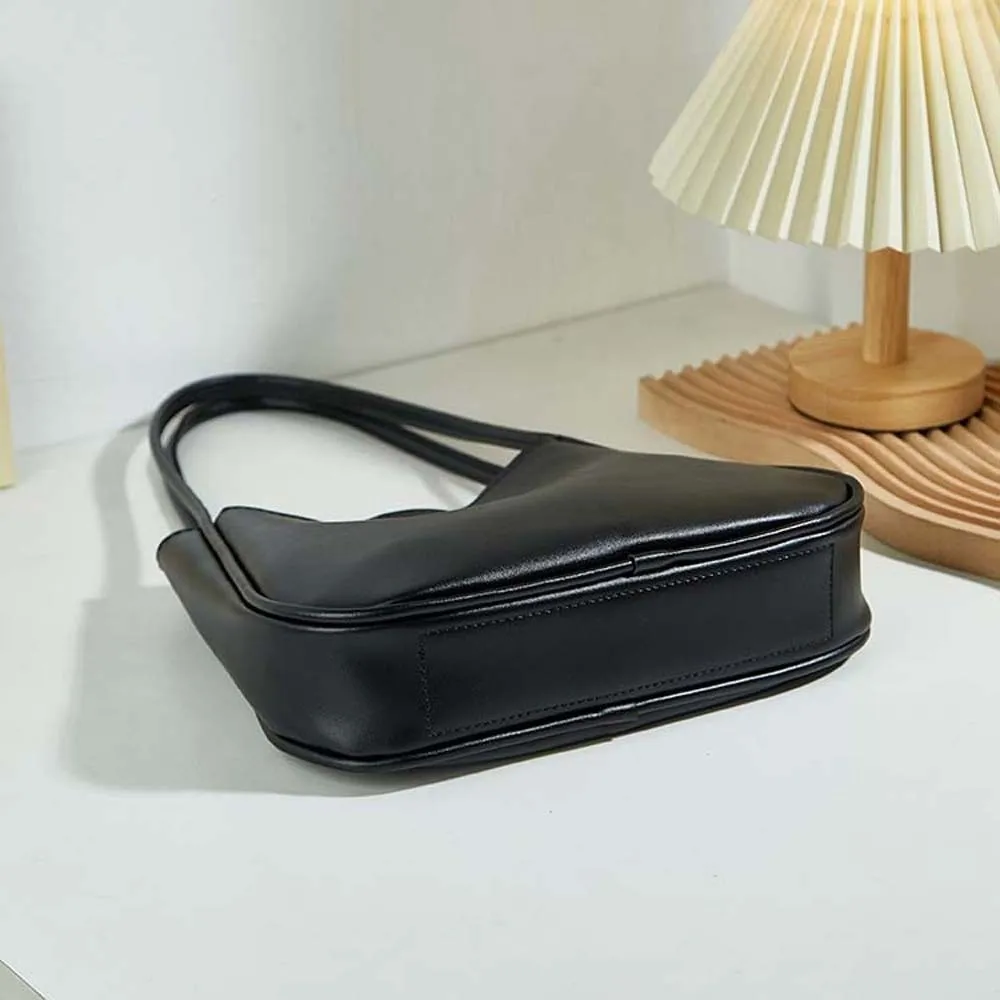 

Элегантная мягкая сумка-тоут из искусственной кожи с защитой от брызг воды и магнитной кнопкой, однотонная сумка из полиэстера, французская сумка для подмышек большой вместительности