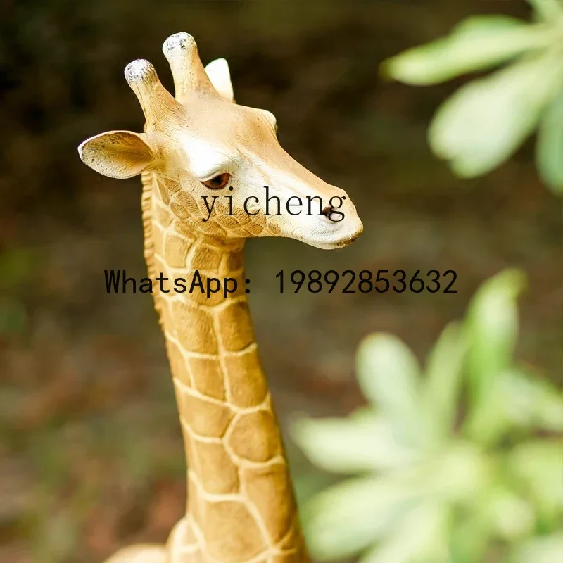 x1 Simulation Giraffe Zebra Large Living Room Floor Resin Home Decoration home accessories fairy garden