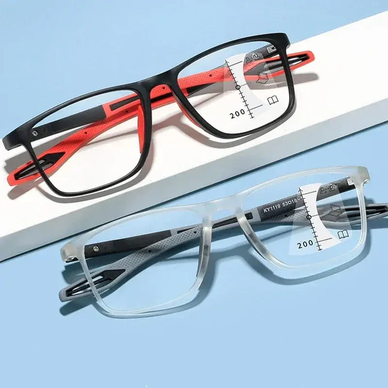 TR90 Anti-blue Light Multifocal Reading Glasses Men Women Progressive Near Far Eyewear Ultralight Sports Farsight Eyeglasses - Image 4