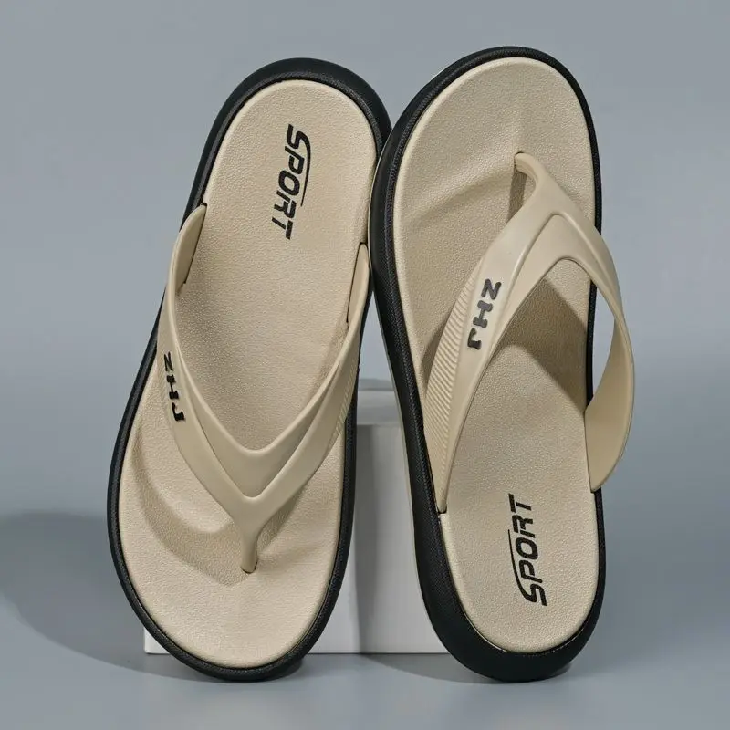 Men\'s Shoe Flip Flops Shiatsu Sabot Slides Soft Flat Beach Male Slipper Living Room Cheap Shoes Hot Trendy Original Low Price