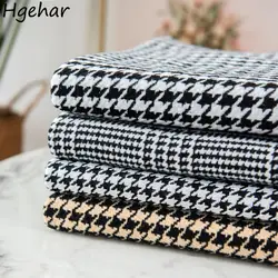 Houndstooth Woolen Fabric Classic DIY Clothing Material British Style Needlework Sewing Accessories Thick Handmade Decoration