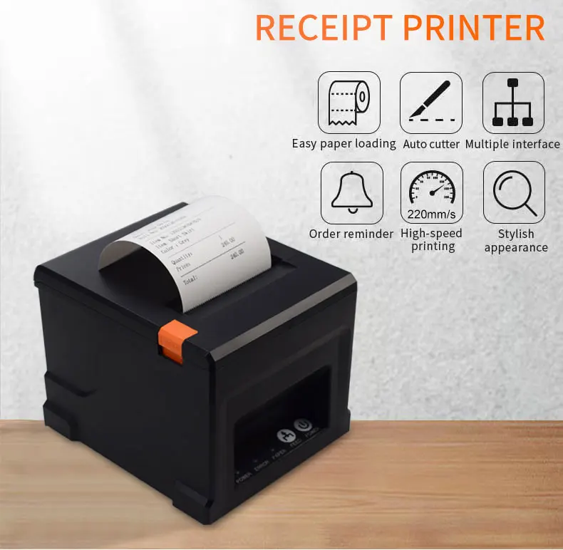 HZTZ 80mm Thermal Receipt Printer, HZ-8360 Automatic Cutter
