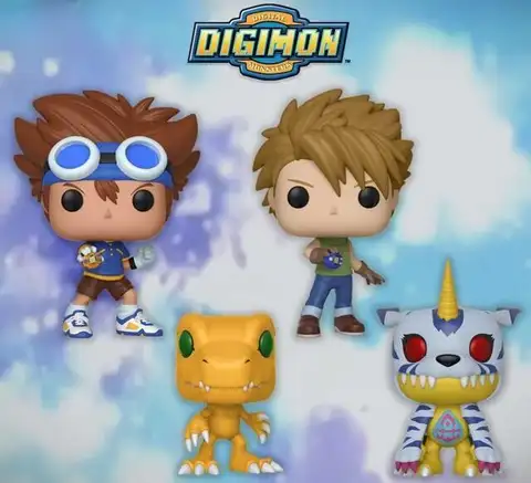 Digital Monster Digimon Tai Matt Gubumon Agumon Vinyl Actionfigurer Samling Modellleksaker 12 best sales Funko Pop Digimon - №8