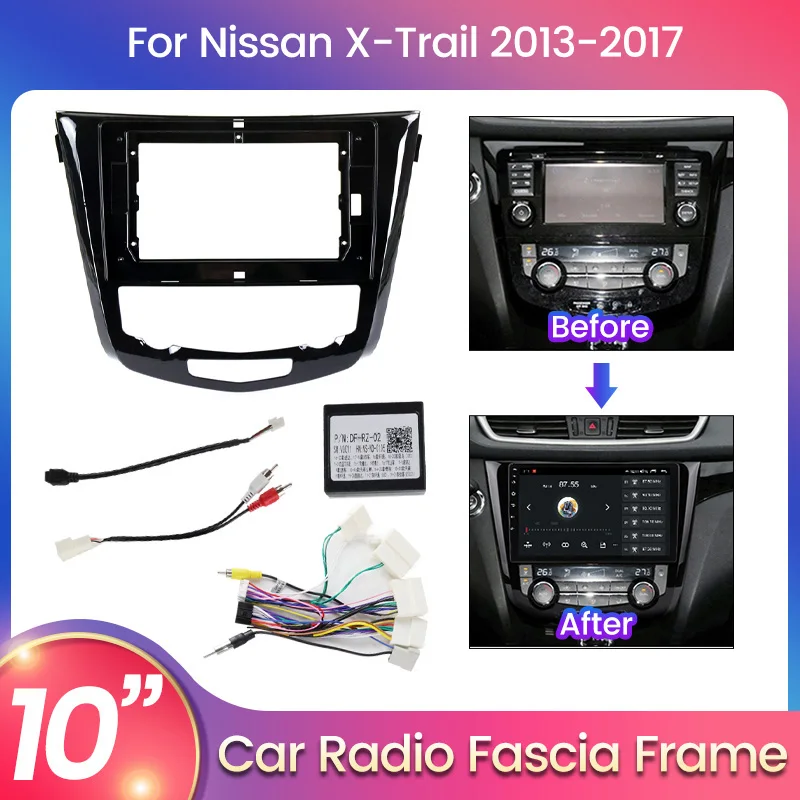 

Для Nissan X-Trail 3 T32 Qashqai 1 J10 2014-2017 Android Автомобильная радиопанель Fascia рамка дополнительные аксессуары шнур Питания Жгут Проводов