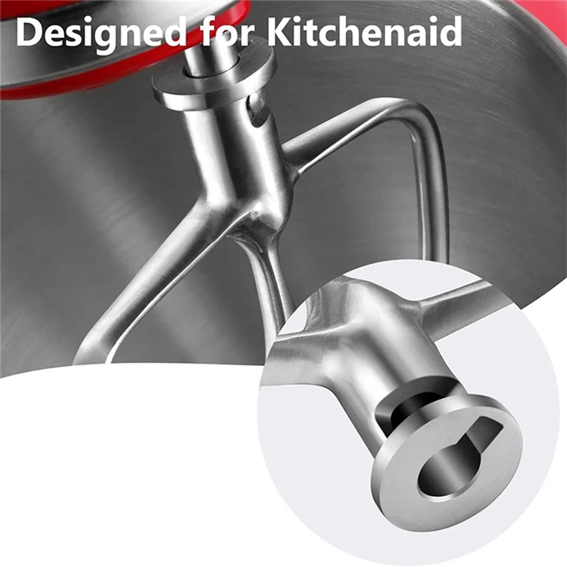 Stainless Steel Bowl Mixer Aid Paddle for Kitchenaid 4.5-5Quart Tilt Head Stand Mixer for Kitchenaid Mixer Flour Cake