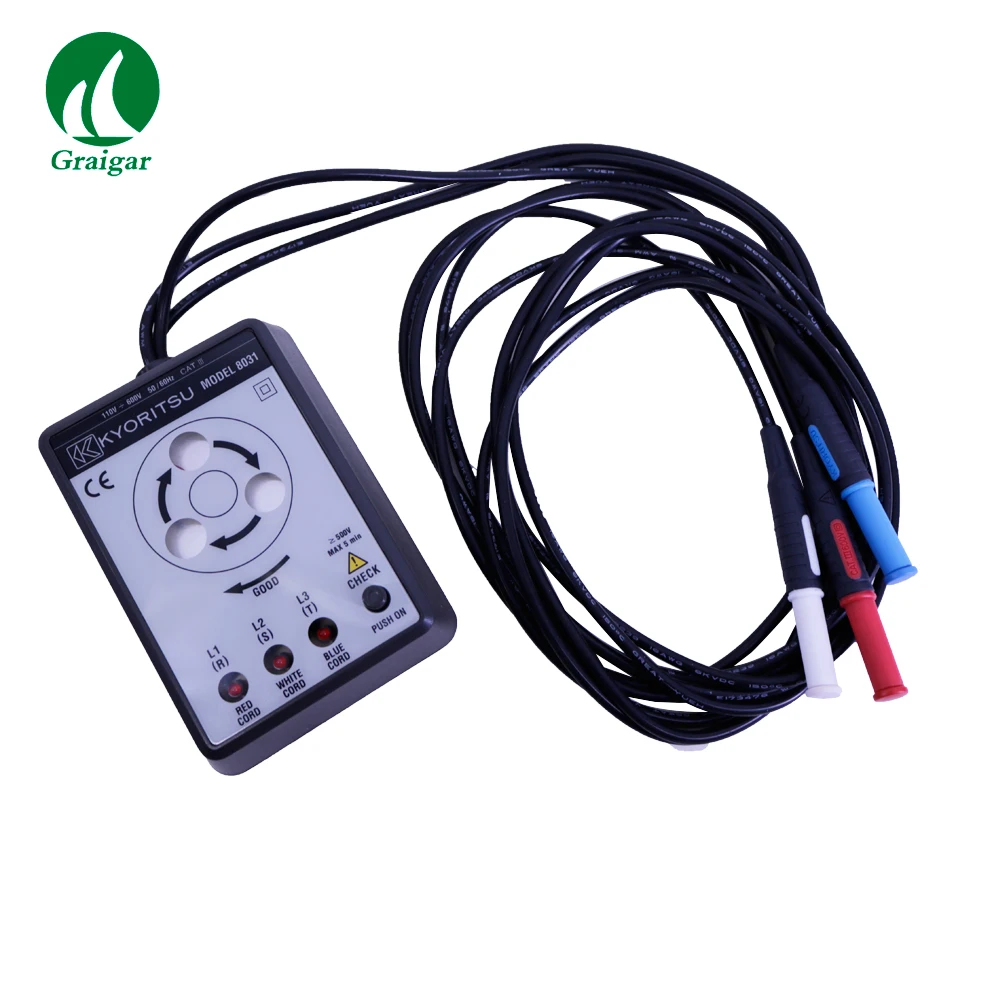 Kyoritsu Portable Phase Indicator With Open Phase Checker 8031 Phase Sequence Meter Cauge