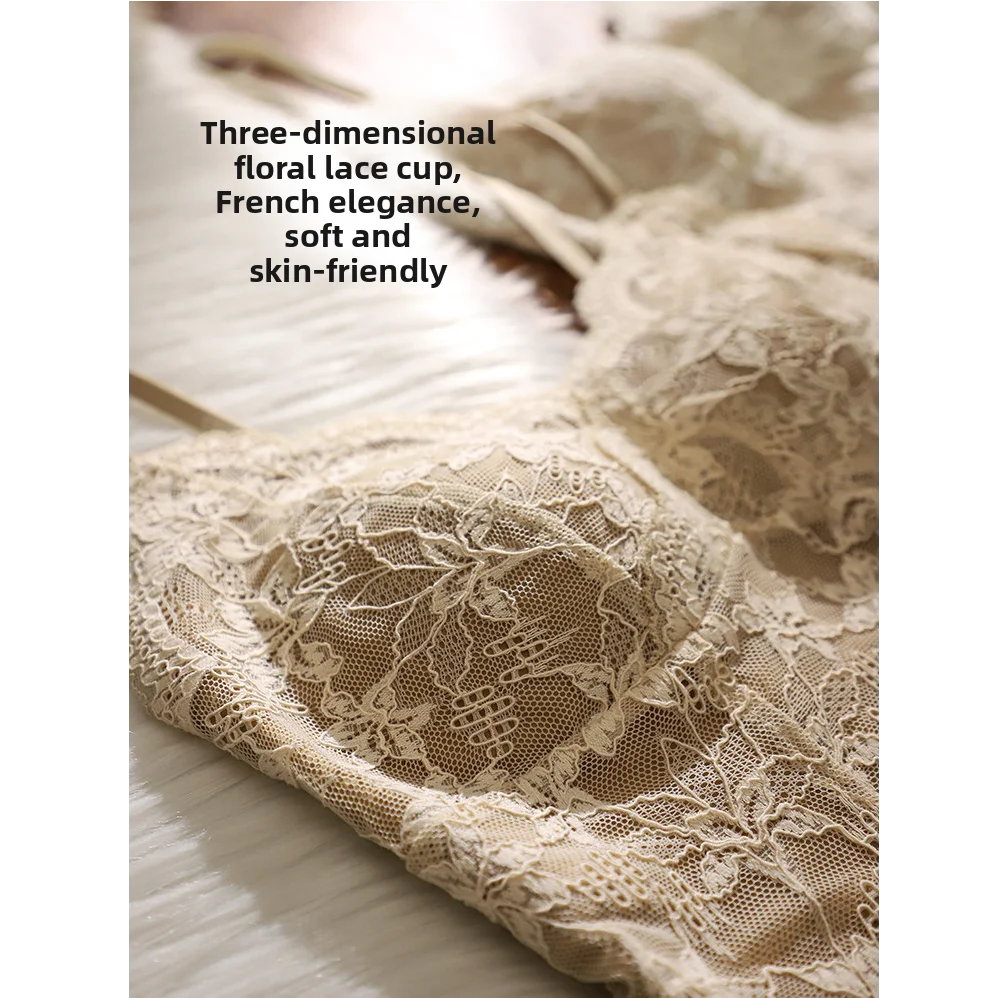 Sexy Lace Trim Flocking Strap Vest Women's Integrated Chest Pad Inner Wear Outer Wear Base Shirt 2025 New Style Underwear
