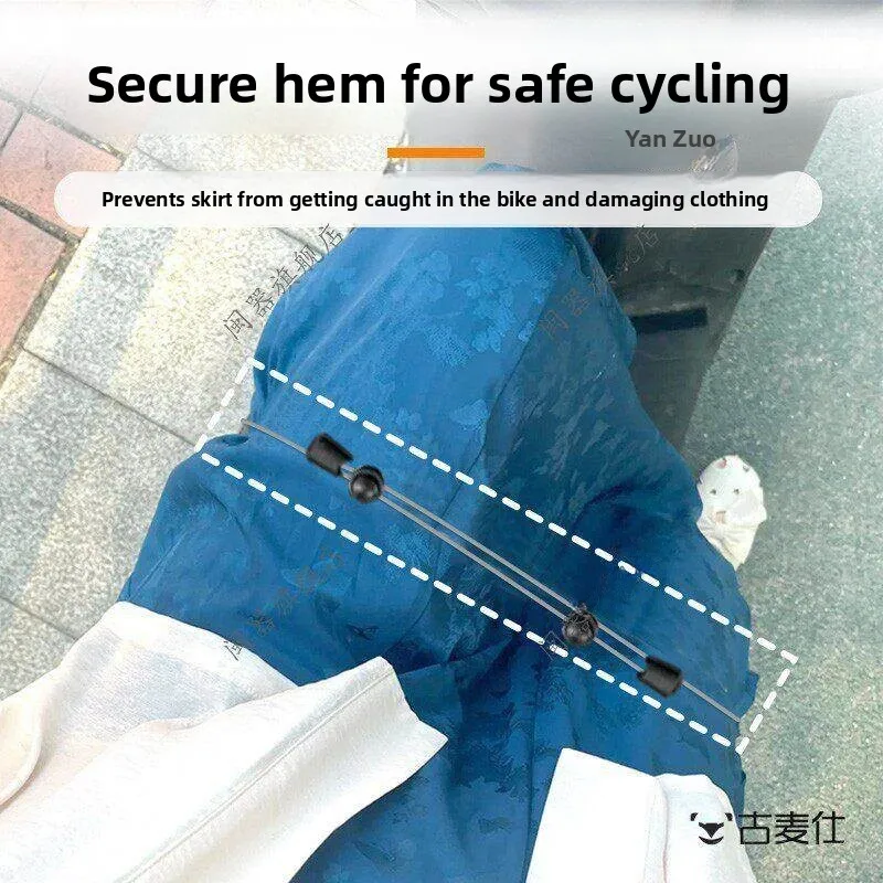 Bike Riding Skirt Elastic Band Fixation No Sewing Anti Exposure  Vehicle Riding Sun Protection Clothes for Women