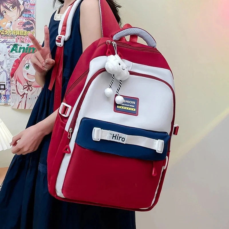 Computer Y2K Anime Alphabet Backpacks Back To School Cute Bag Zipper Student Travel Women's Handbags High Capacity Backpacks New