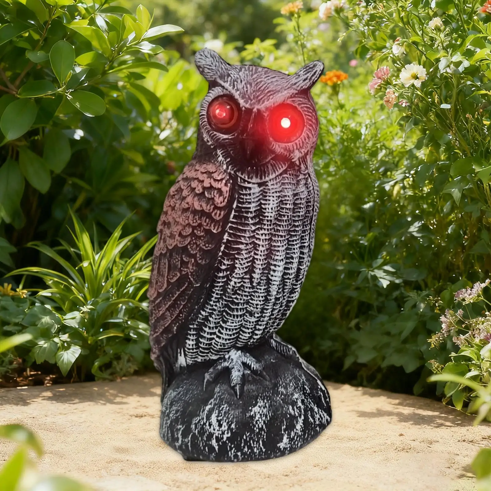 Fake Owl Decoys to Scare Birds Away Simulation Craft Garden Decor Bird Deterrent Ornament Bird Scarers for Lawn Outside Backyard