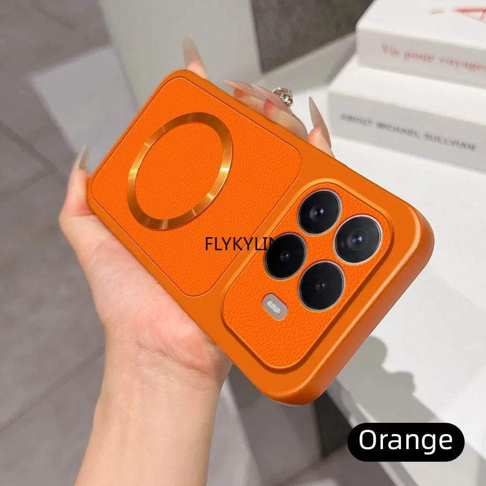 Für Magsafe Handyhülle Handyhülle für Xiaomi 17T Pro 15T 14T 13T 12T 11 Lite 5G NE Candy PU Lammleder Stoßfeste Hülle