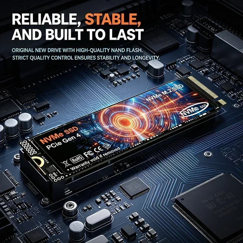 Reliable Internal Drive NVMe M.2 SSD PCIe 4.0 High Speed Give Your Old PC a Second Life for Desktop Laptop 1TB 2TB 4TB