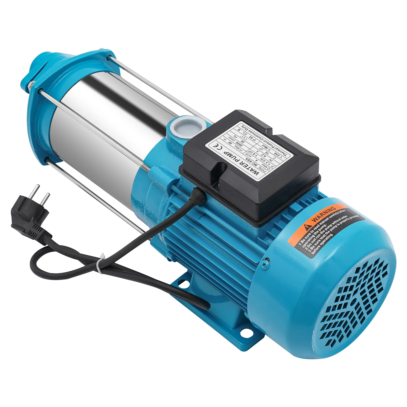 IP44 Wasserdichte Kreiselwasserpumpe - Selbstansaugende Pumpe mit Manometer, 98m Förderhöhe, 4000L/h für Bewässerungs-/Kühlsysteme – Detail 4