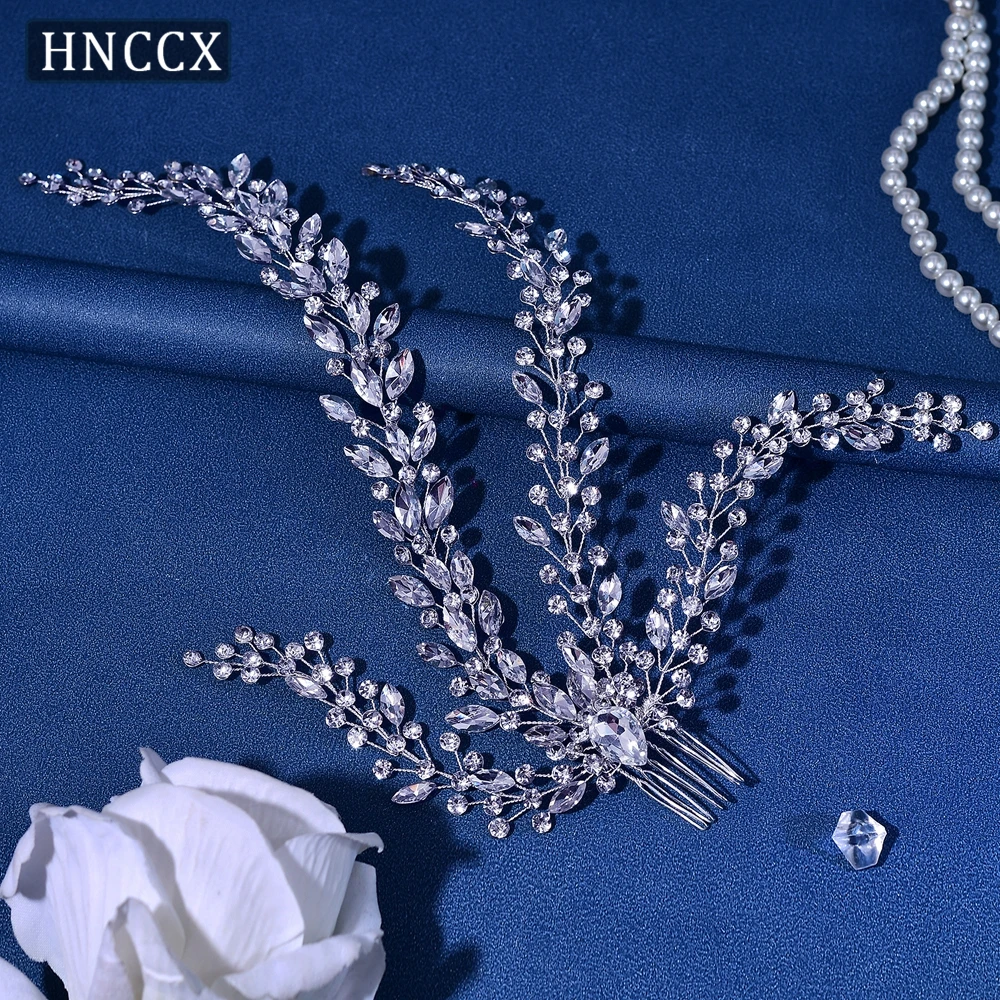 

HNCCX Handmade Rhinestone Bride Hair Comb Wedding Hair Accessories Elegant Bride Crown Wedding Tiara Women Headdress Party CP458