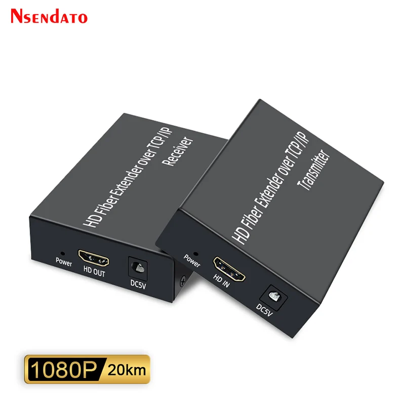 3Km 20Km HDMI Glasfaser-Extender Transceiver Empfänger über SC 1080P HDMI zu Glasfaser Extender Video-Sender-Empfänger für PC