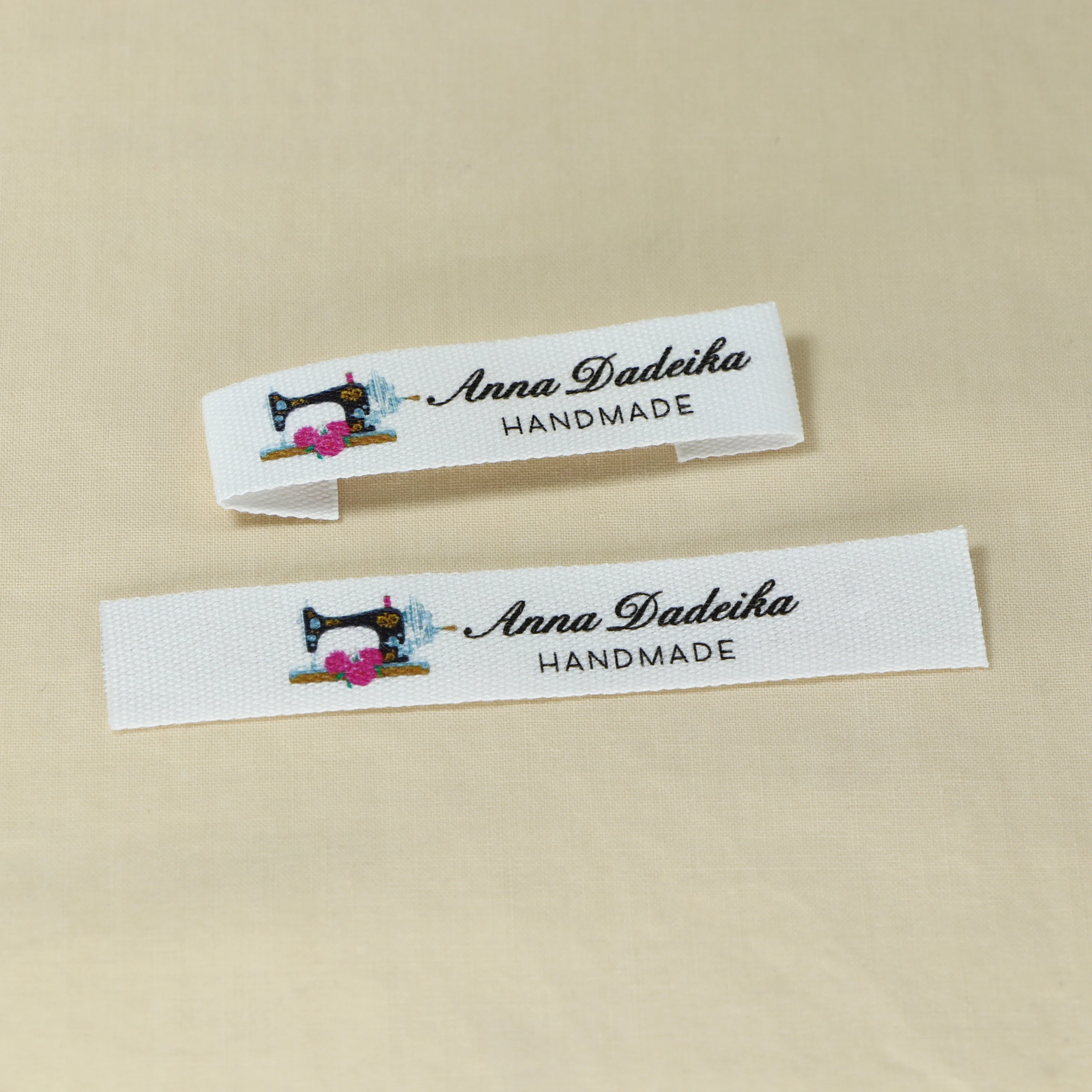 Custom Sewing label, Logo or Text - Custom Design, Personalized Brand ,  Sew on Cotton Fabric, Free shipping (FR272)