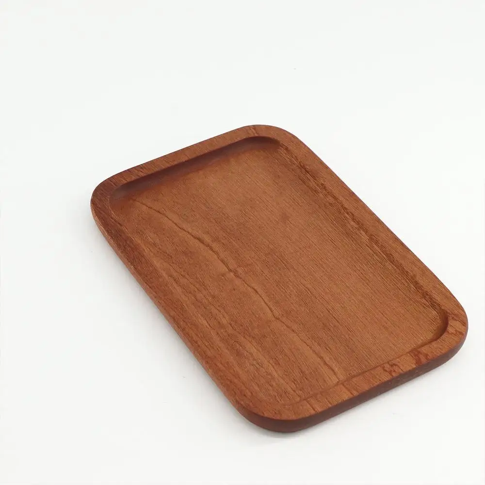 

Wood Solid Bread Dessert Dried Fruit Household Wooden Tray Food Dish Wooden Plate Serving Tray Snack Plate