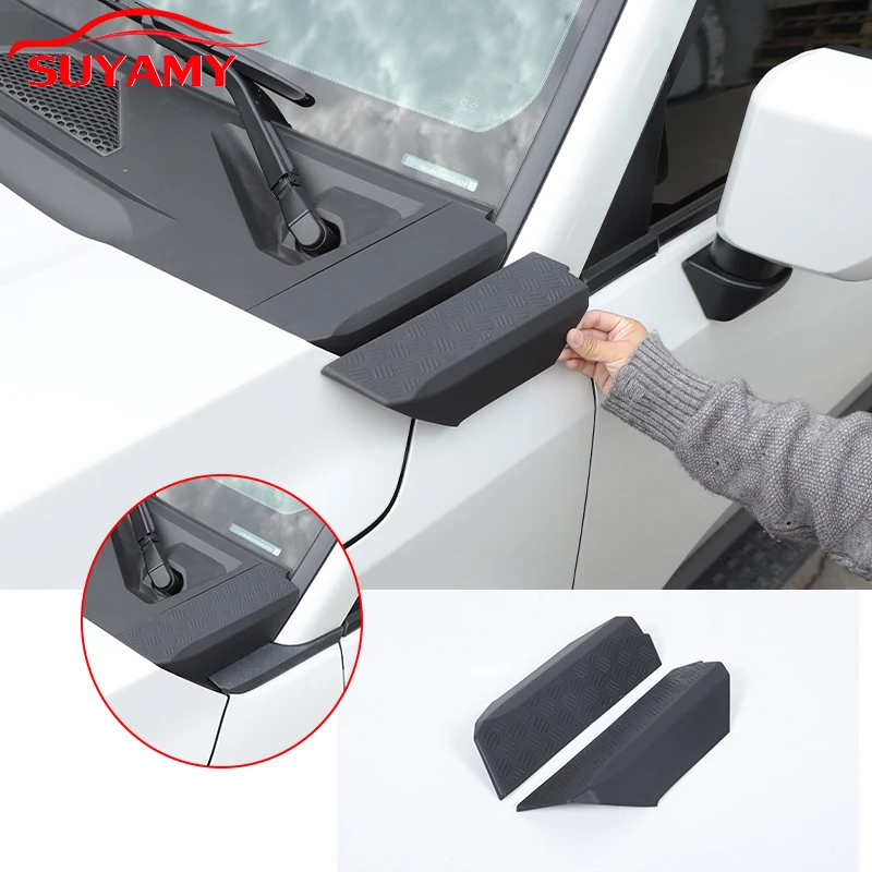 

For Toyota Land Cruiser 250 Prado J250 LC250 2024 2025 Car Front Side Upper Fender Panel Anti-Scratch Trim Cover Accessories