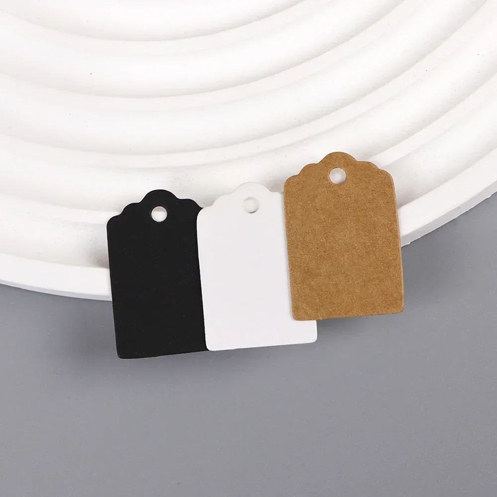 

100Pcs 2x3cm Blank Kraft Paper Price Tag Label Earrings Display Card Jewelry Package Wholesale Necklace DIY Handmade Accessories