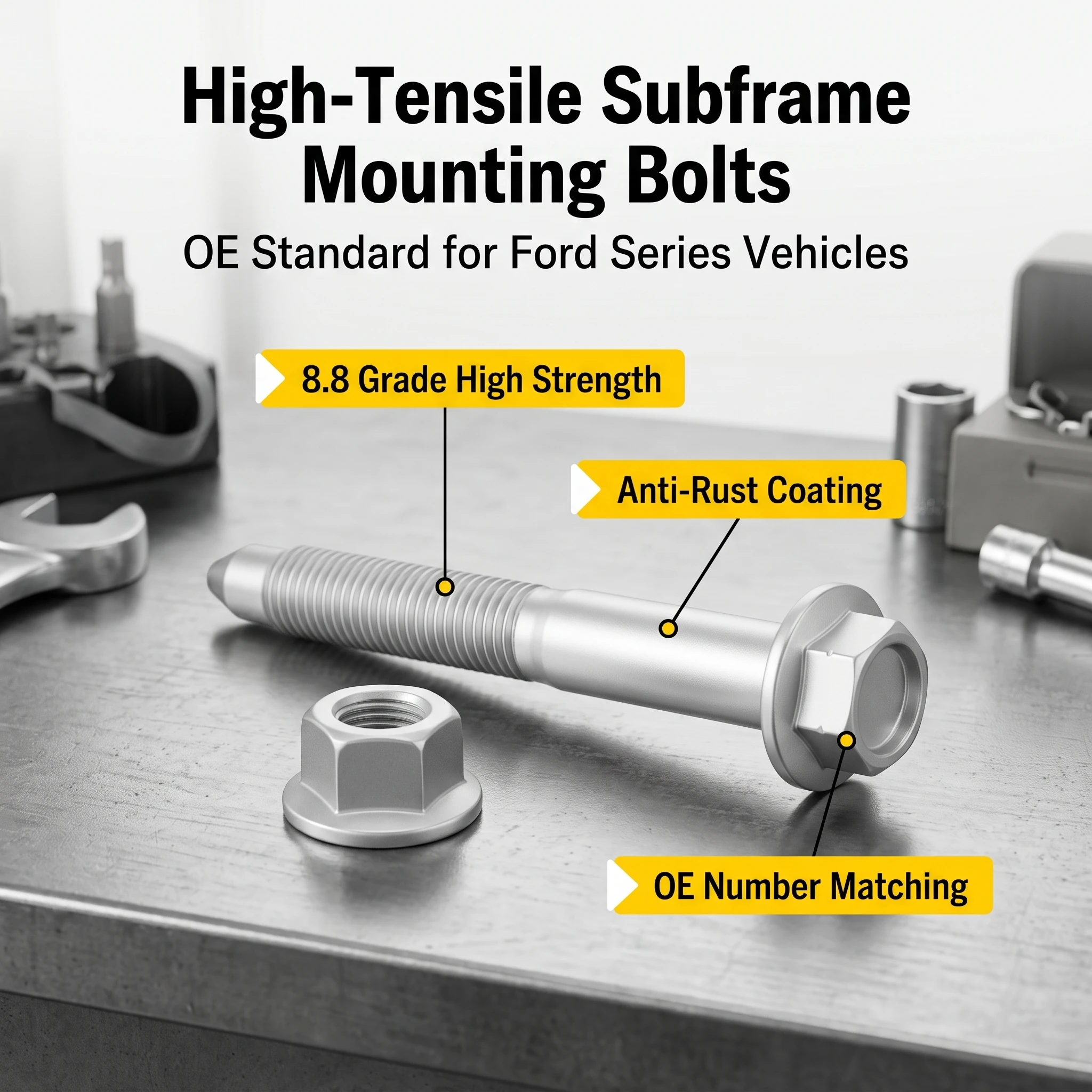 2/4 PCS Front Subframe Crossmember Mounting Bolt M16 for Ford Focus MK3 C-Max Kuga Transit Connect 7N5100395AA 1687402 1839159