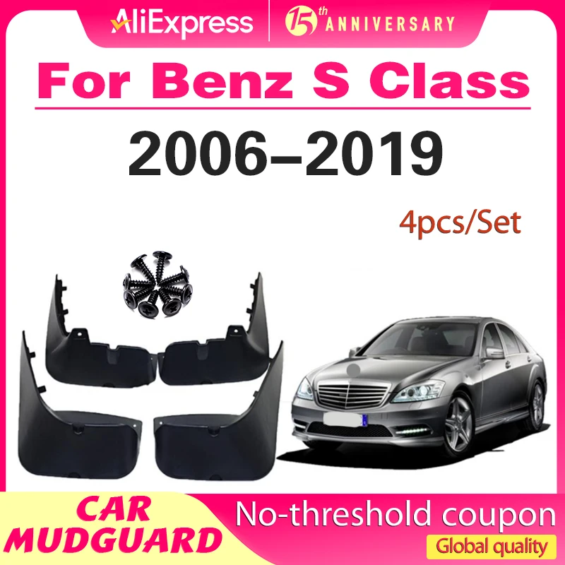 

Mudflap for Mercedes Benz S Class W221 V221 W222 2006~2019 Fender Mud Guard Splash Flap Mudguard Accessories 2010 S350 S400 S450