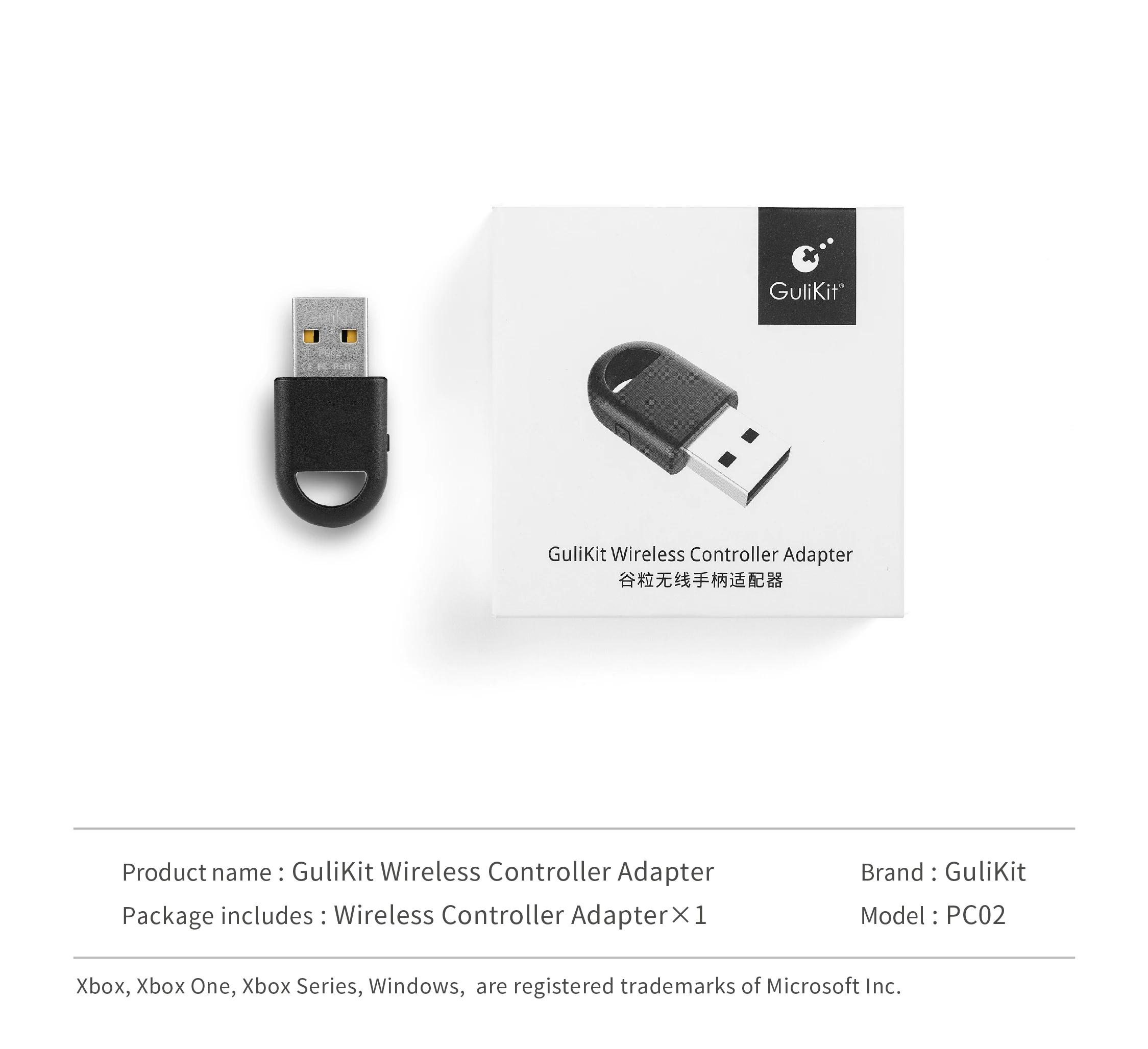 محول مستقبل لاسلكي من Gulikit وصلة USB لـ Gulikit NS08 NS09 Pro 2 جهاز تحكم KingKong جهاز تحكم Win Xbox One جهاز تحكم من سلسلة Xbox