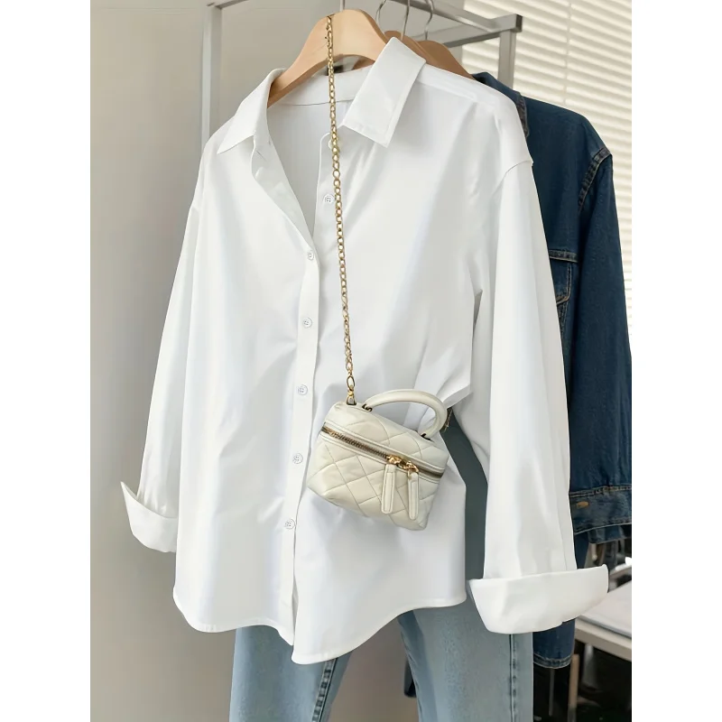

Solid Long Sleeve French Shirt Women'S New Style