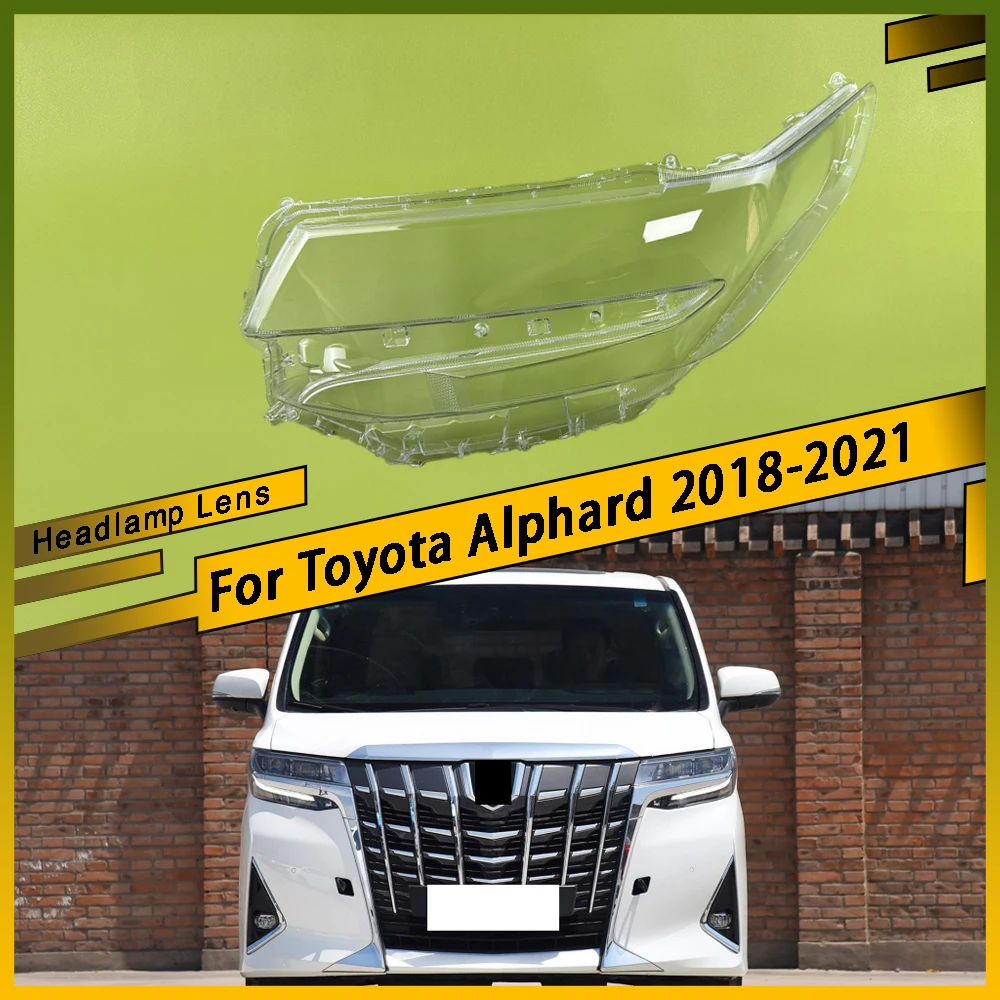 

Для Toyota Alphard 2018 2019 2020 2021, крышка объектива фар автомобиля, стеклянная крышка, автомобильные аксессуары, абажур, корпус линзы