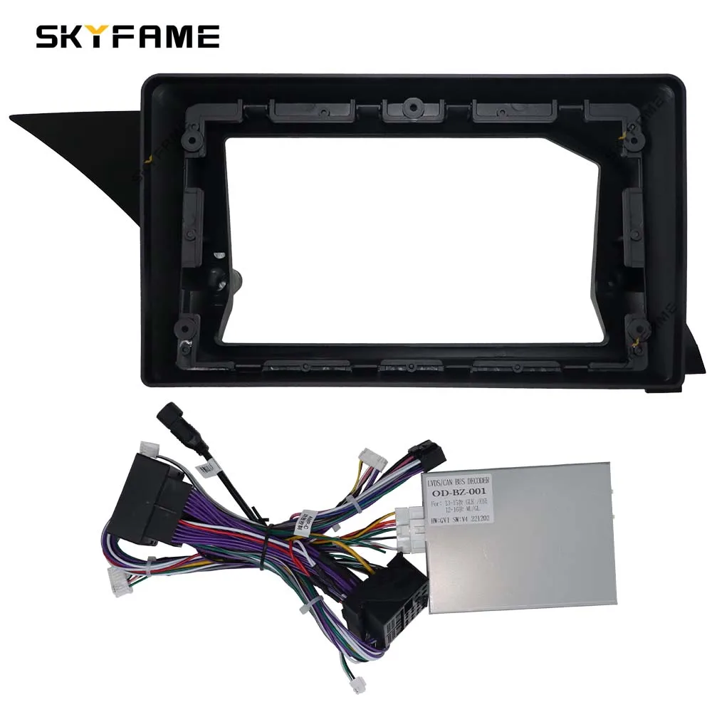 SKYFAME Car Frame Fascia Adapter Android Radio Dash Fitting Panel Kit For Benz GLK GLK-Class X204 GLC X253