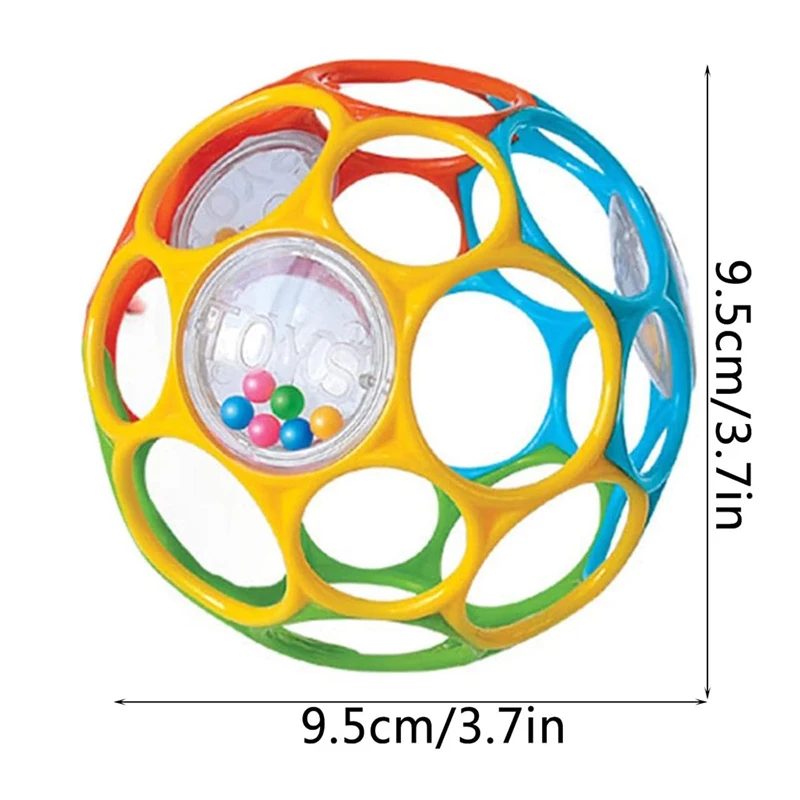 Weicher Baby-Greif ball rasselt mit Glocken ball frühe Bildung pädagogisches sensorisches Spielzeug zufällige Farbe)